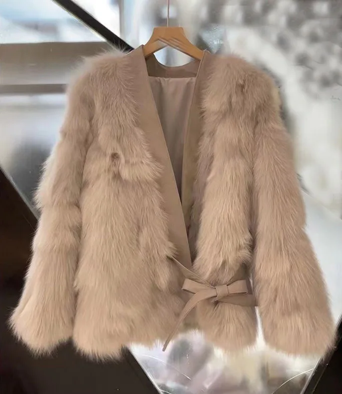 Versatile Fashion Faux Fox Fur Fur Coat  Winter New   4.124