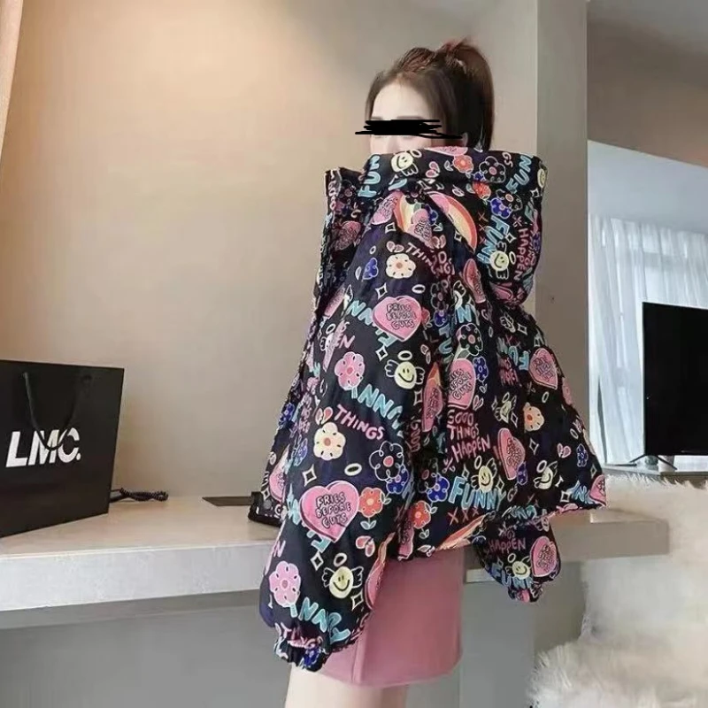 2023 New Women Down Jacket Winter Coat Female White Duck Down Parkas Shortage of Money Outwear Hooded Zipper Overcoat