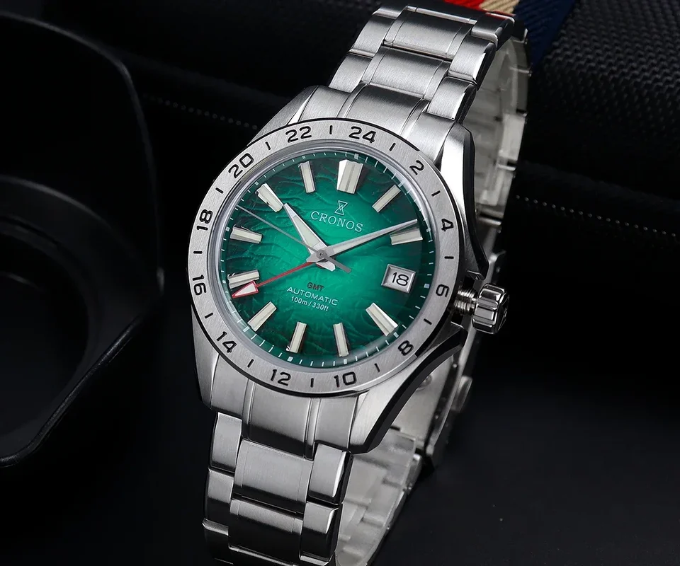 【未使用品】CRONOS L6029M GS-GMTオマージュ腕時計 NH34 Cronos 39mm GS GMT NH34 Mechanical Men Watch L6029 – Cronos