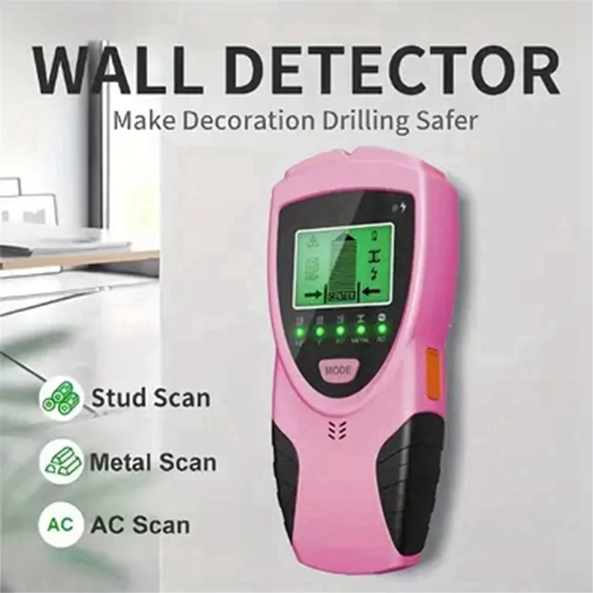 A62T-5-in-1 Wall Scanner Wood Current Detector Edge Center Finding Digital Stud Finder Sensor Wall Multi Function Scanner