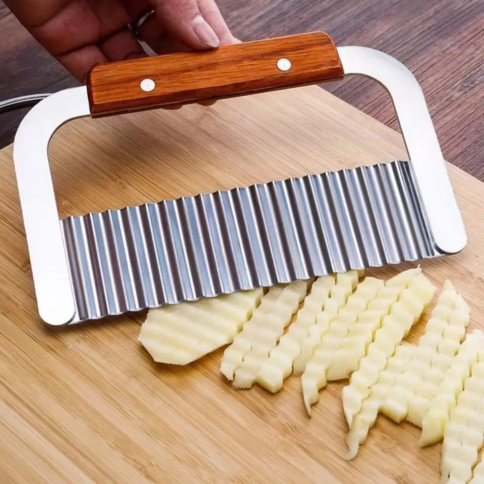 Kitchen Wavy Potato Cutter Stainless Steel Slicer Onion Chips French Fry Maker Chopper Vegetable Knife Food Crinkle Tools