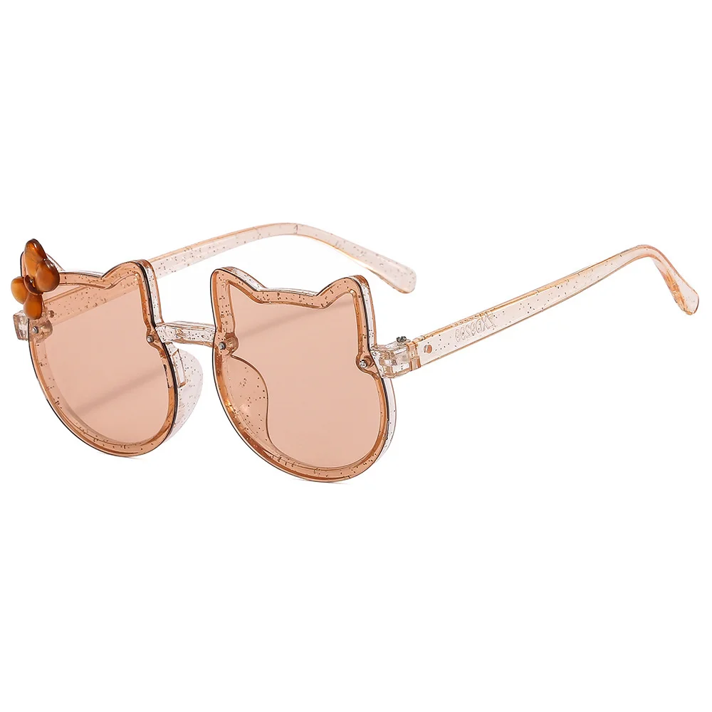 Summer Children Cute Sunglasses Acrylic Bow Outdoor UV Protection Sun Glasses Baby Girls Classic Kids Boy UV400 Eyewear