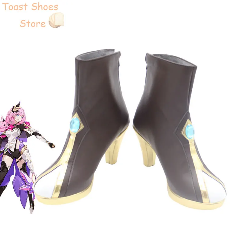 

Elysia Cosplay Shoes Game Honkai Impact 3 Cosplay Prop PU Leather Shoes Halloween Carnival Boots Costume Prop