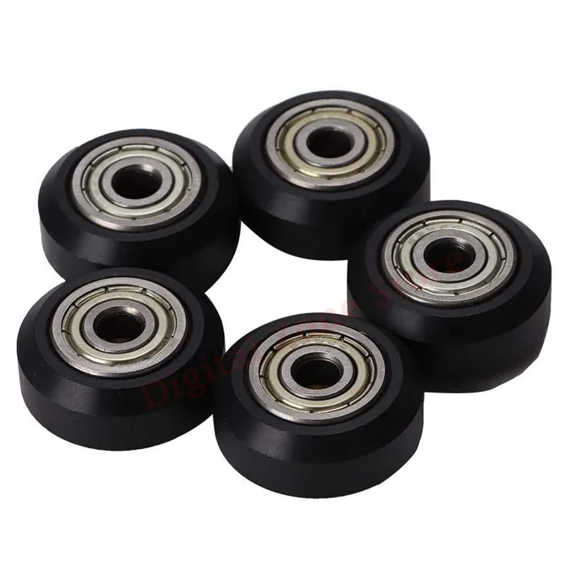 

5Pcs 625ZZ POM Pulley Wheels, 3D Printer Plastic Linear Bearing Pulley Passive Round Wheel Roller for Ender 3, CR-10, Anet A8