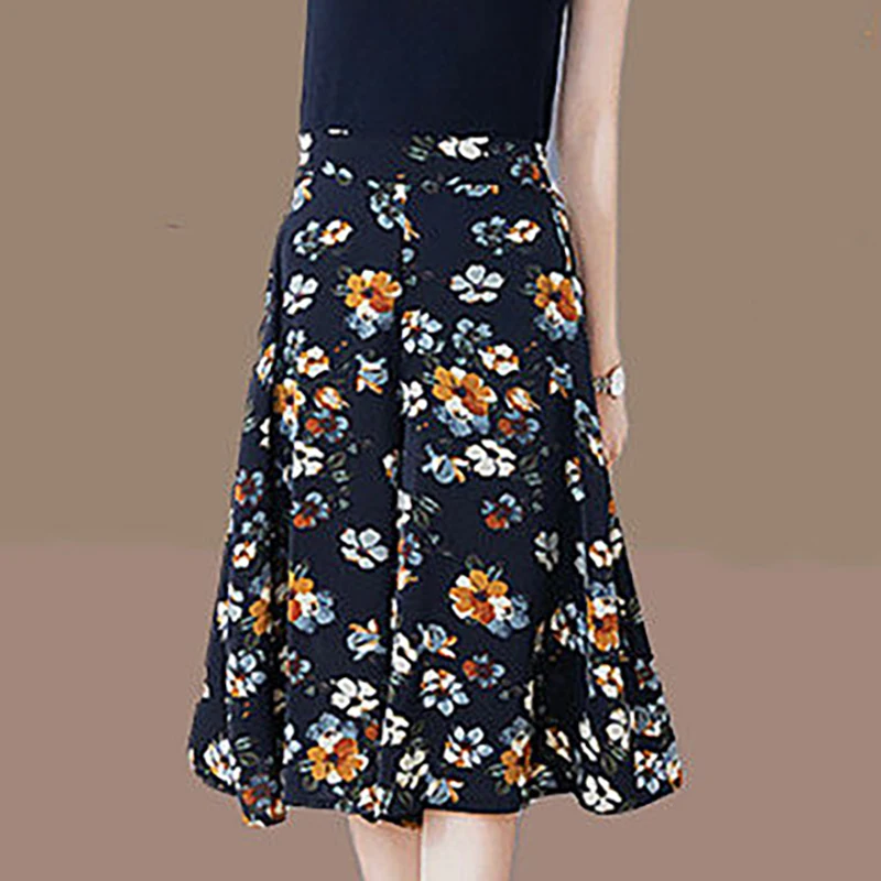 Elegant Elastic Printed Pockets Wide Leg Floral Pants Women's Clothing 2024 Summer New Loose Office Lady High Waist Capri Pants