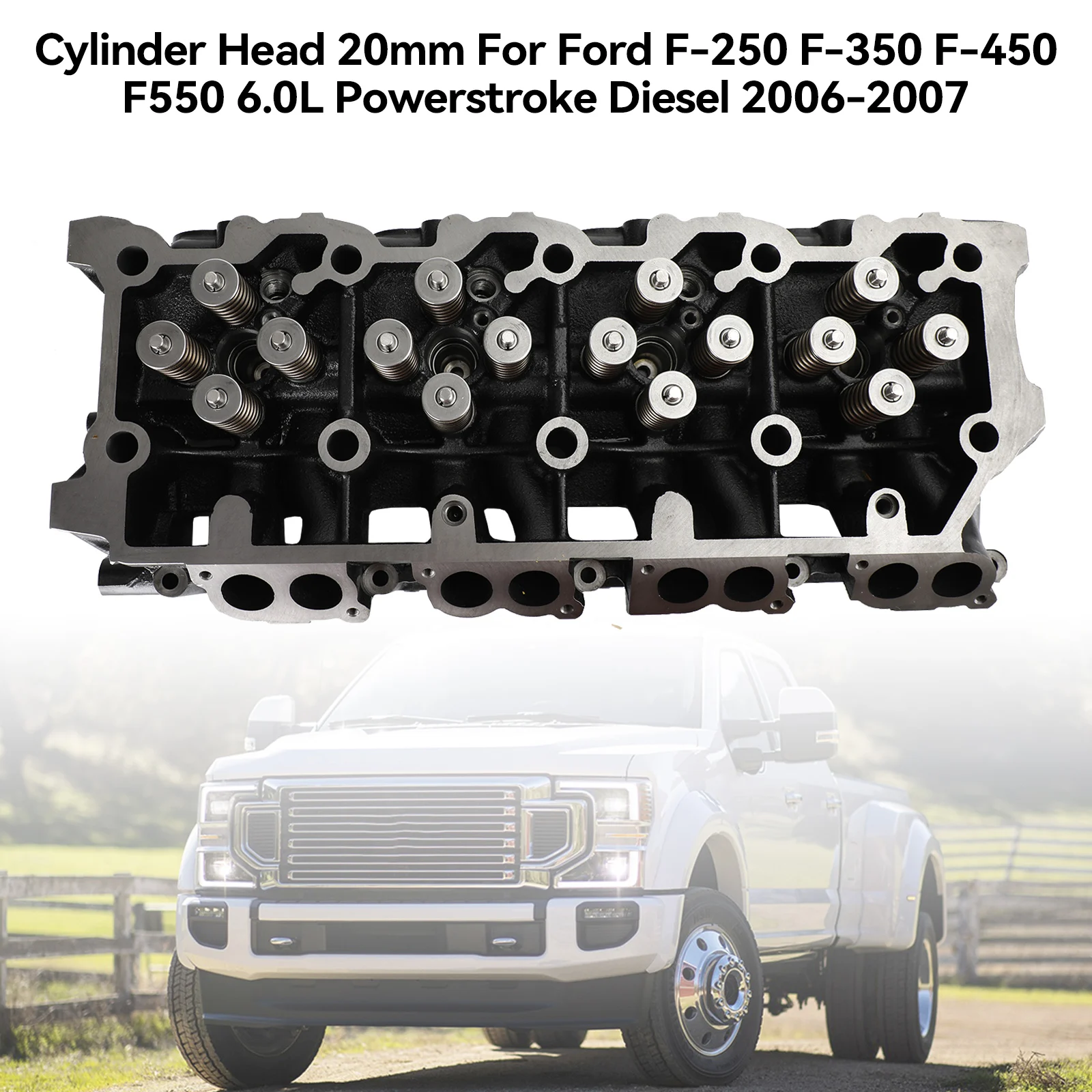 Artudatech 실린더 헤드 20mm 포드 F-250 F-350 F550 6.0L Powerstroke 디젤 06-07 자동차 액세서리