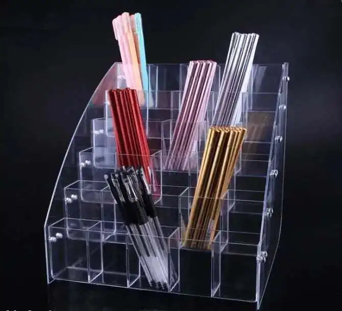Stift Ständer Acryl Lidschatten Stift Display Ständer Schreibwaren Shop Bleistift Ständer Augenbraue Bleistift Neutral Stift Kugelschreiber Lagerung Box – Detail 1