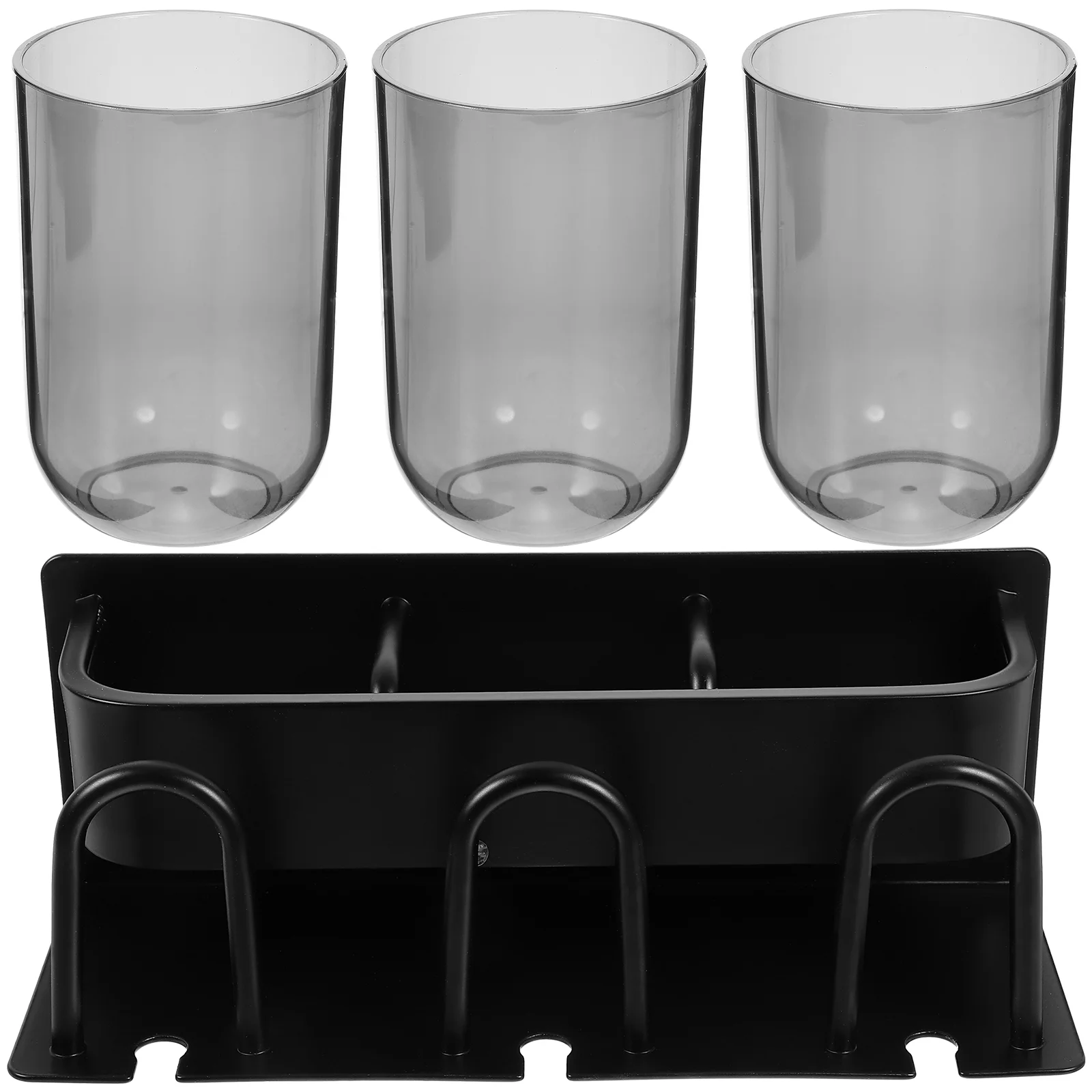 

No Punching Tooth Cup Toothbrush Holder Storage Shelf Space Aluminum Wall-mounted Rack