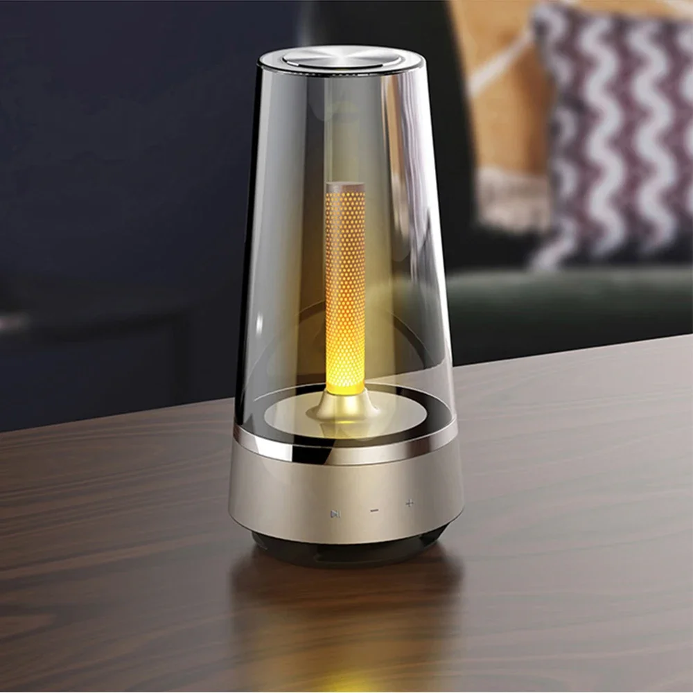 

Night Light,LED Candle Breathing Light, Dimming, Creative, Bluetooth Sound, Music Bedside Lamp, Bar, Bedroom Atmosphere,