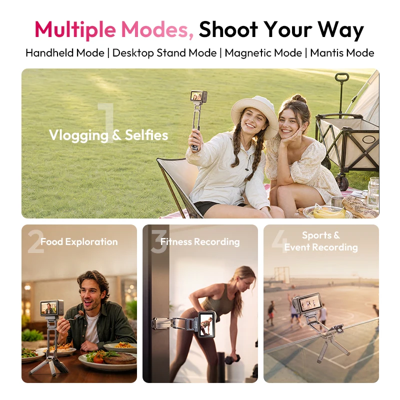 Ulanzi MA37 Quick Release Mini Tripod for DJI Osmo Action 6 / Osmo Nano Vlog Selfie Food Exploration Fitness Sports Event Record - Ảnh 3