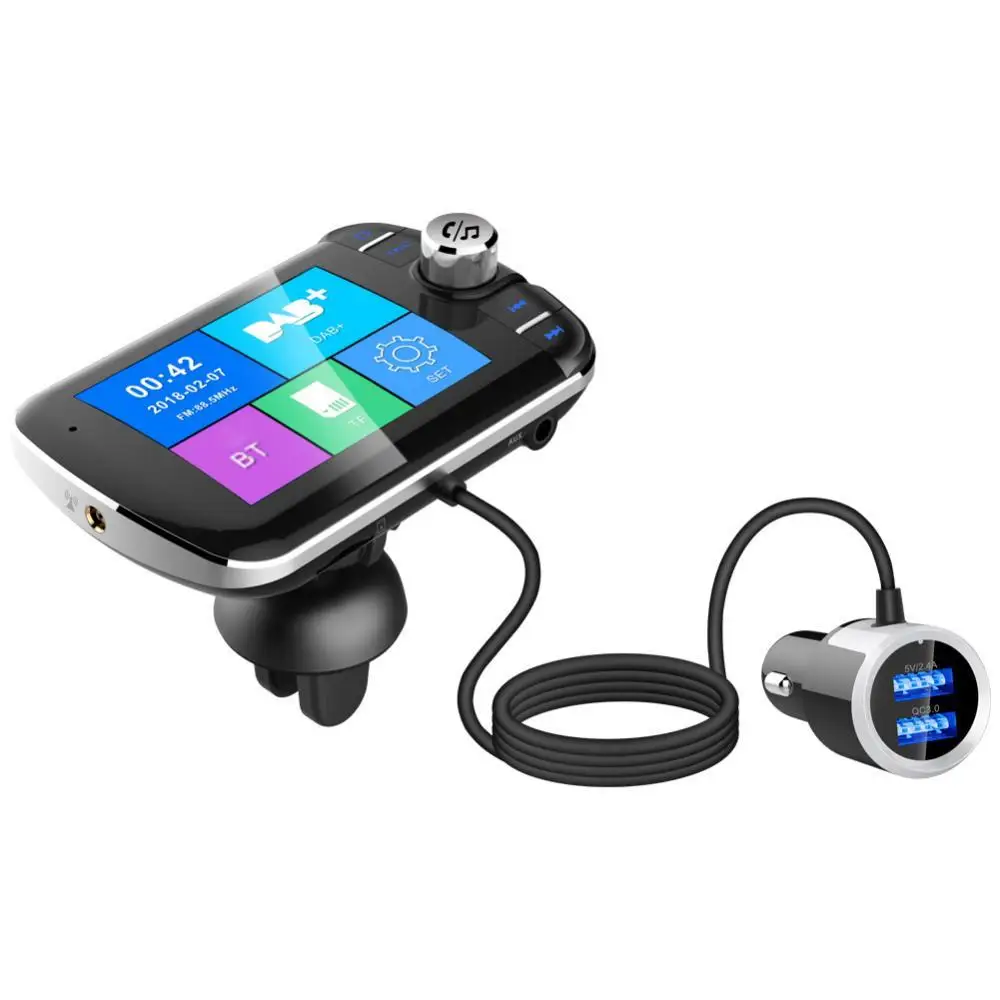 

Car Bluetooth5.0 FM Transmitter Modulator Handsfree Car Radio Power Adapter Mp3 Player AUX Audio Receiver Support TF Flash Play