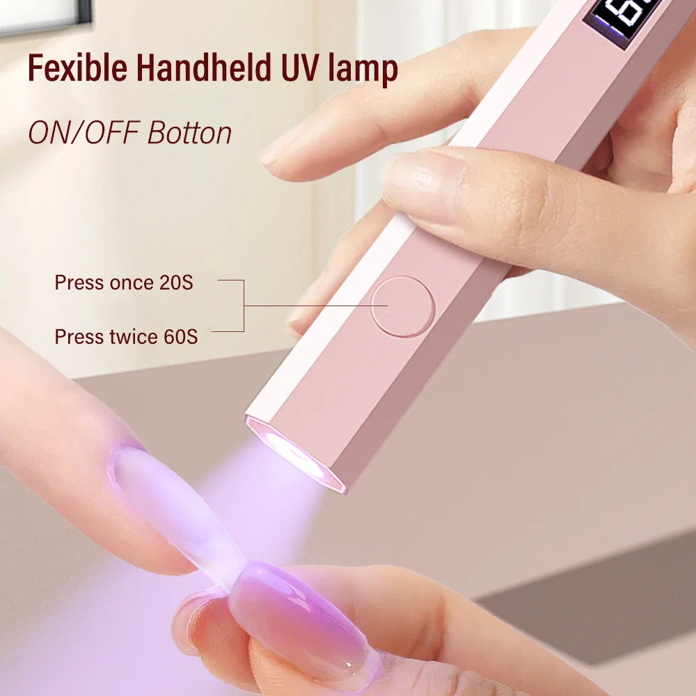 Nail lamp Timing Display Portable Handheld Mini Uv Led for family quick drying