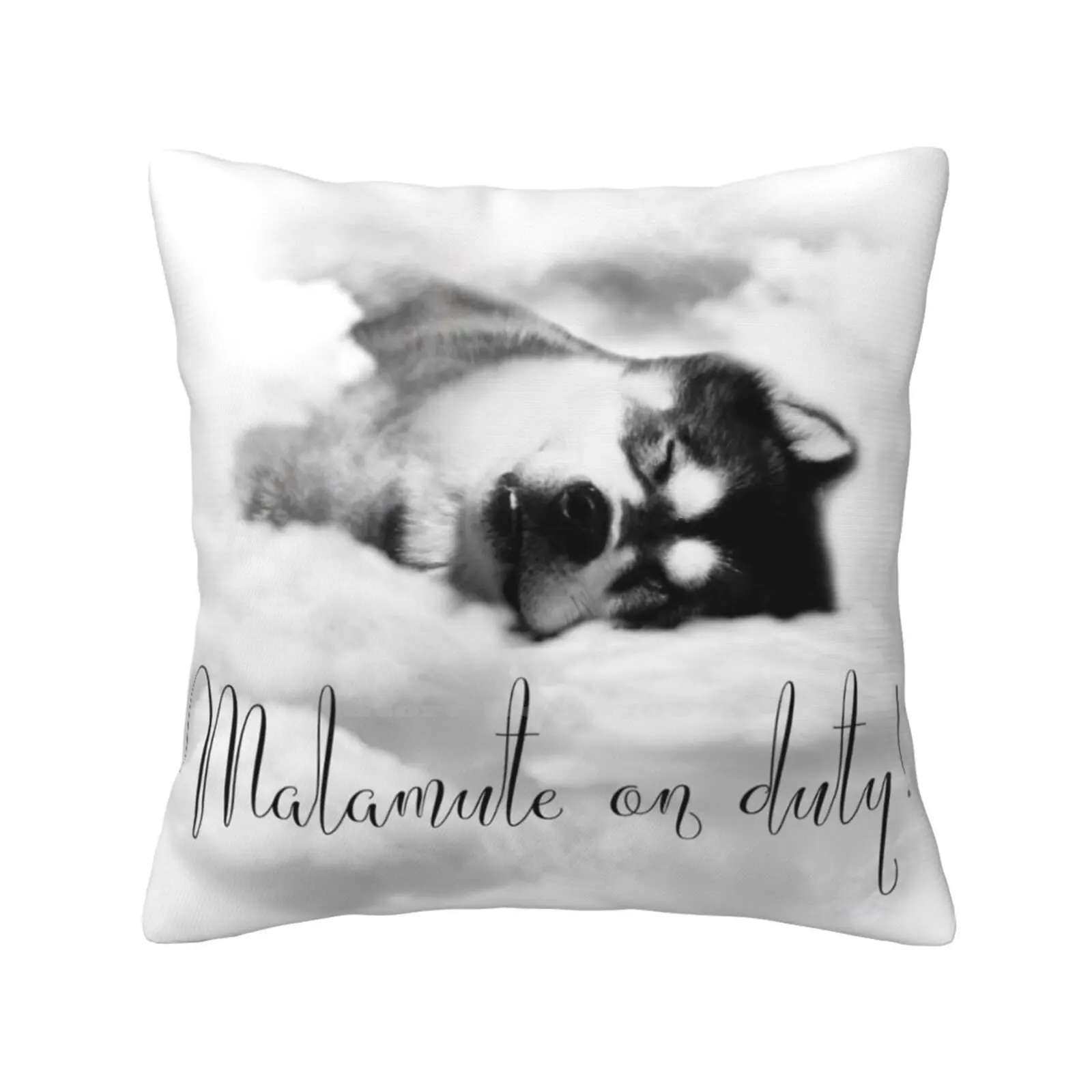 Malamute On Duty Fodera Per Cuscino Hug Federa Alaskan Malamute Puppy Snowdogs Pets