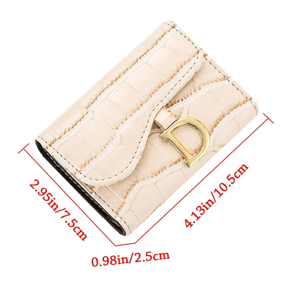 Multi-functional Mini PU Multi-Card Clutch Bag Card Holder Short Wallet