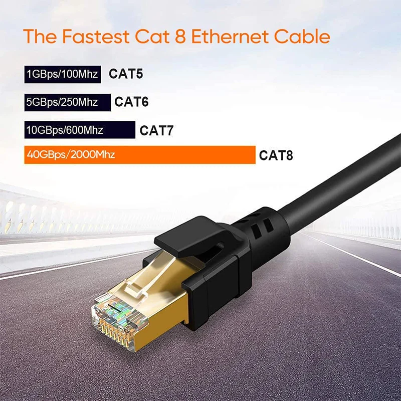 CableCreation Cat 8 RJ45 Ethernet Cable 40Gbps 2000MHz SFTP High