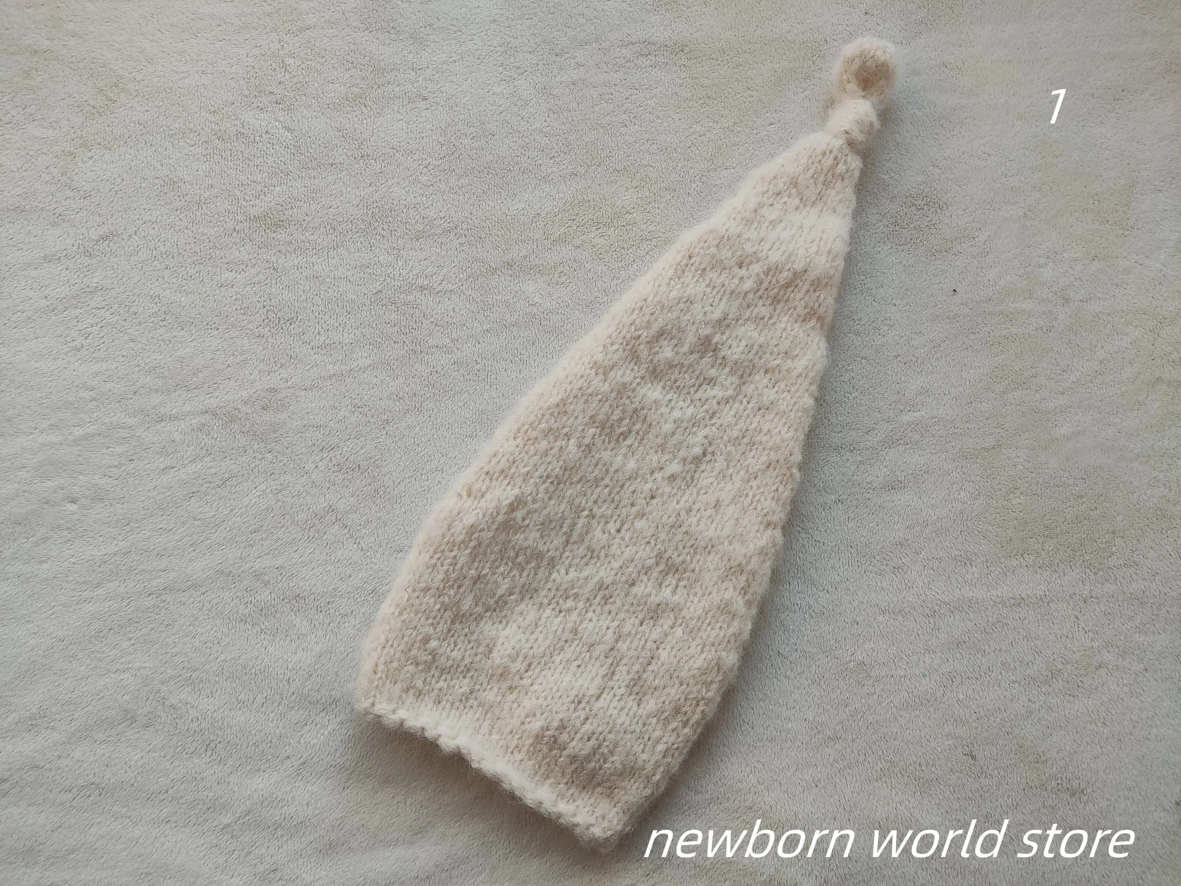 newborn photography props  stretch wool mohair long hat 5