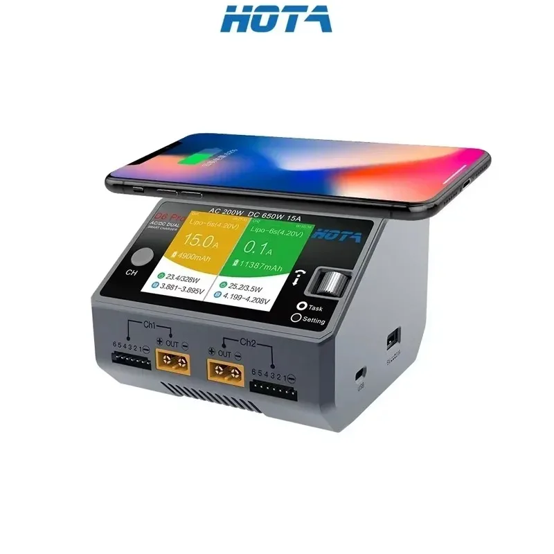 Chargeur LiPo HOTA D6 Pro 200W 2 canaux EU Plug