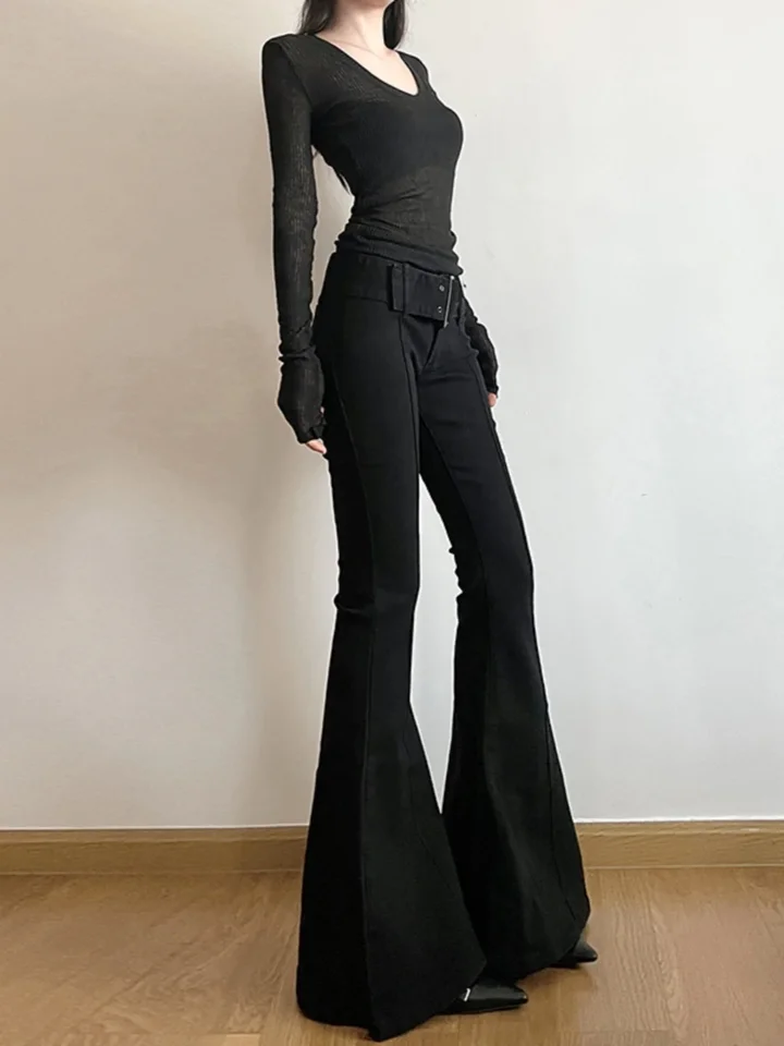パンツ archive flare slacks zip design y2k mode Archive flare slacks zip design y2k fashion