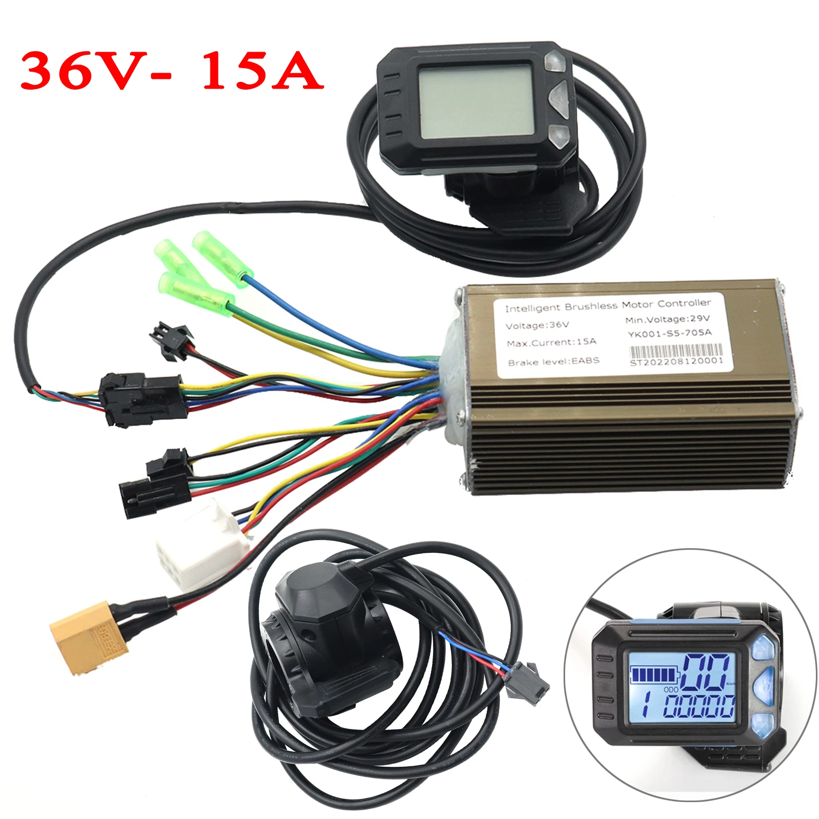 Kit Contrôleur Moteur Brushless 36V/48V 1000W 38A - Pour Vélo/scooter électrique - Neuf