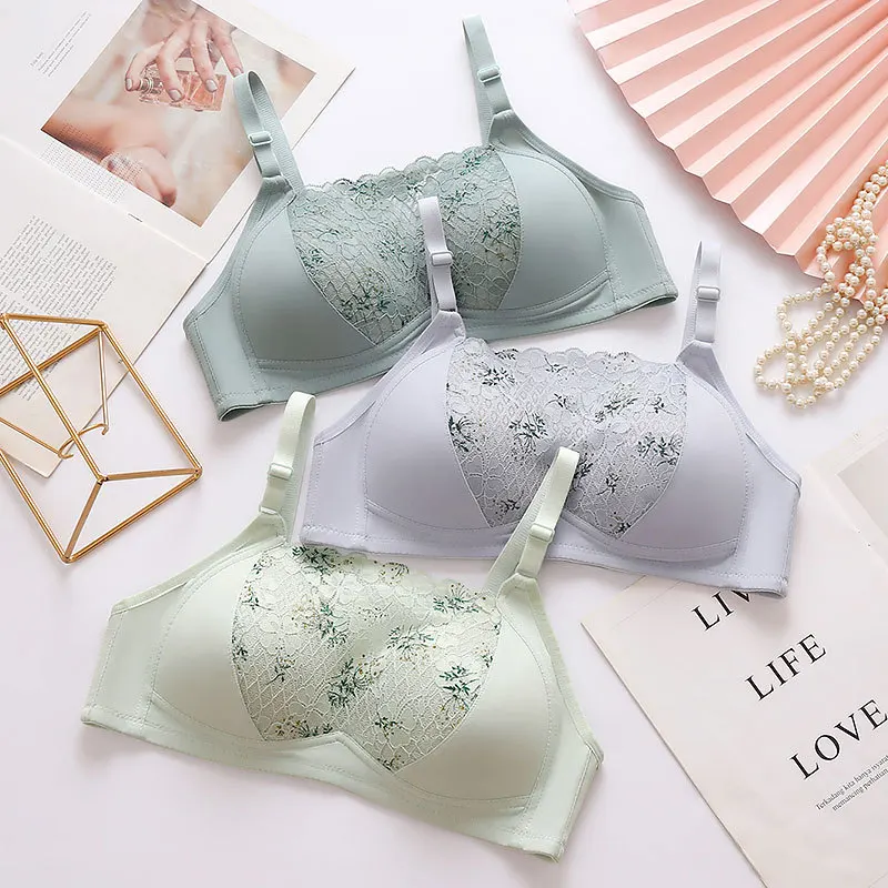 Tops Plus Size Lace Sexy Bra Women's Tube Top Bra Without Steel Ring Thin Push Up Adjustment Push Up Seamless Bra Lingerie