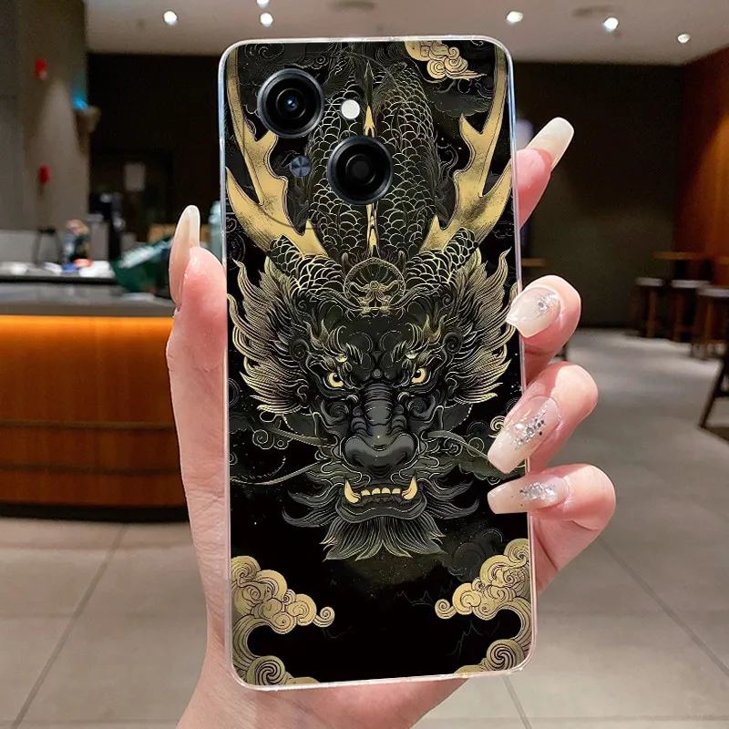 Luxury Dragon Cute Boys & Girls Transparent Back Cover