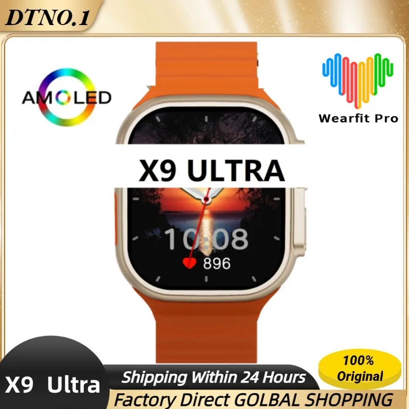 W&O X9 Ultra Smart Watch 49MM 2.2 inch Compass Body Temperature