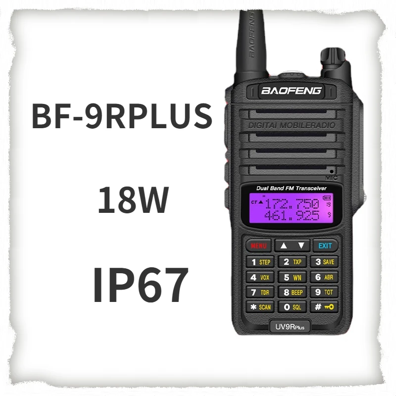 BAOFENG внутренняя телефонная связь UV9Rplus Водонепроницаемая IP67 гражданская высокомощная трубка