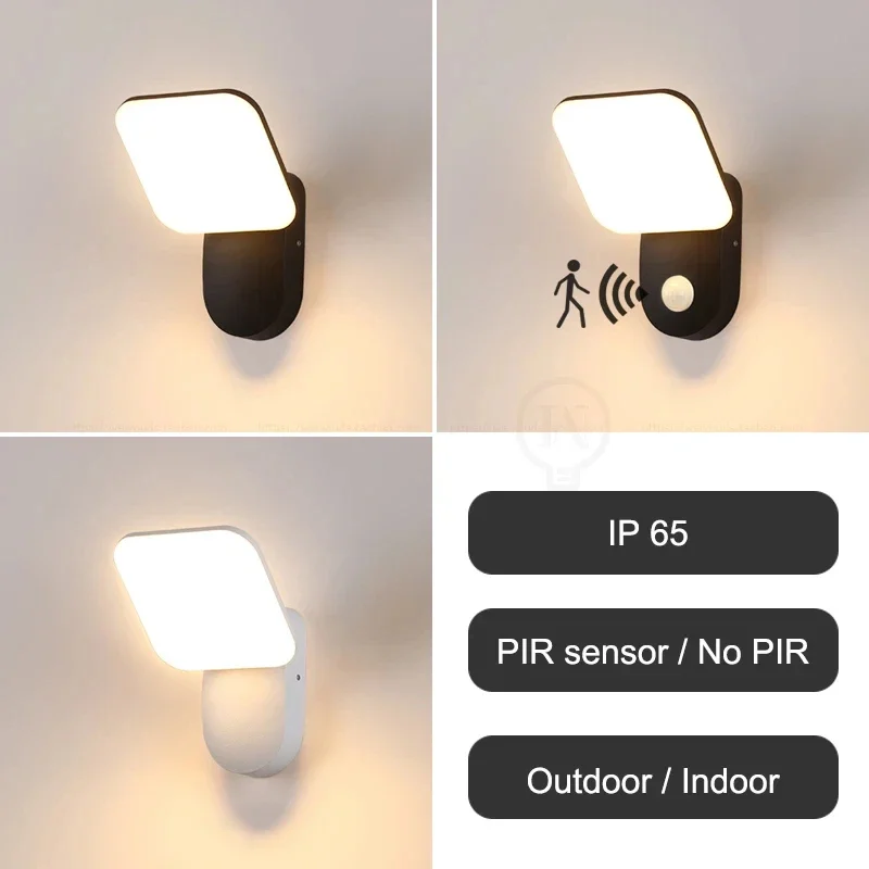 Description Picture 4 of itemMinimalist LED Wall Lamp Outdoor Proch Lights IP65 Villa Courtyard Garden Induction Lighting Balcony Entrance Decoration Lamps