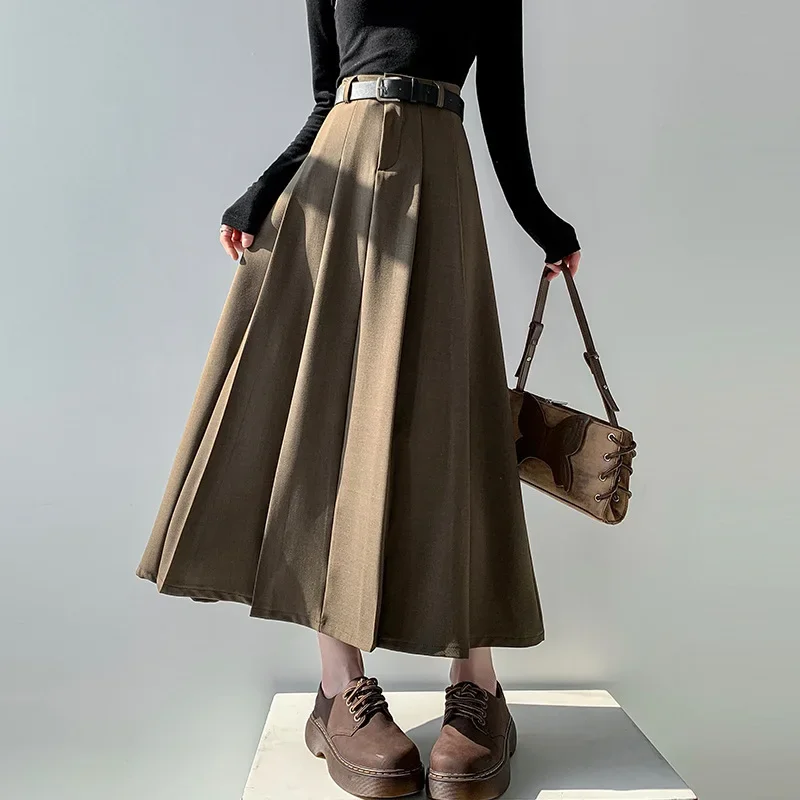 thumbnail image 1 of Falda plisada de alta gama para mujer, falda larga tipo paraguas, diseño de nicho, de moda, para verano de 2024, 1 of 5