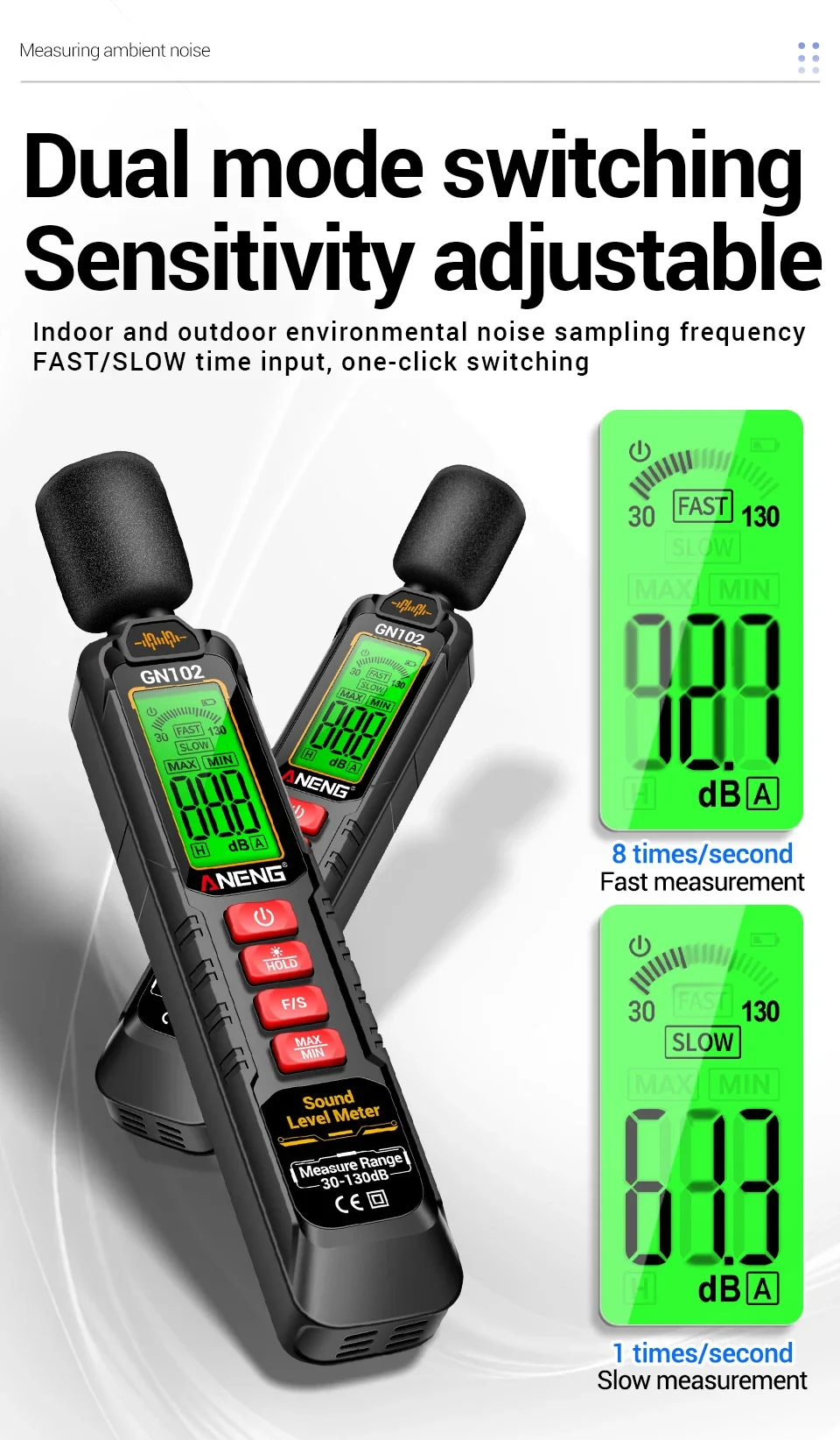 Fonometro digitale portatile misuratore di decibel_voghion.com