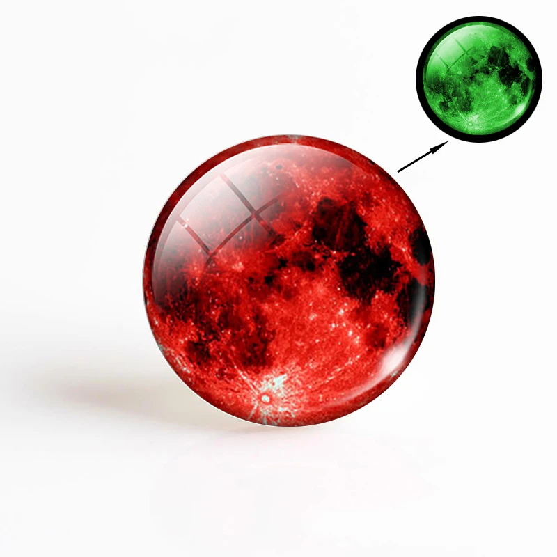 Radiant Solar System Glow Glass Cabochon - Luminous DIY Jewelry Accent