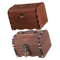 2 Pcs Treasure Chest Piggy Bank Organizer Lids Maker Large For Party Coin Child 2
