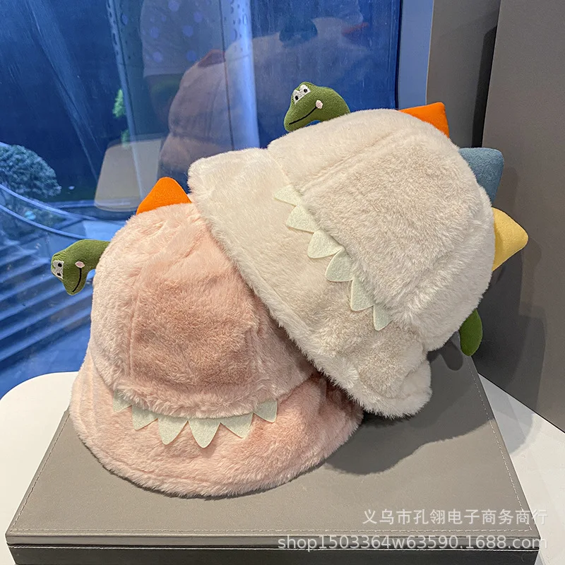 

Korean Style Cartoon Cute Fashion Simplicity Hat Boys Girls Autumn Winter Thick Plush Warm Hat Warm Comfortable