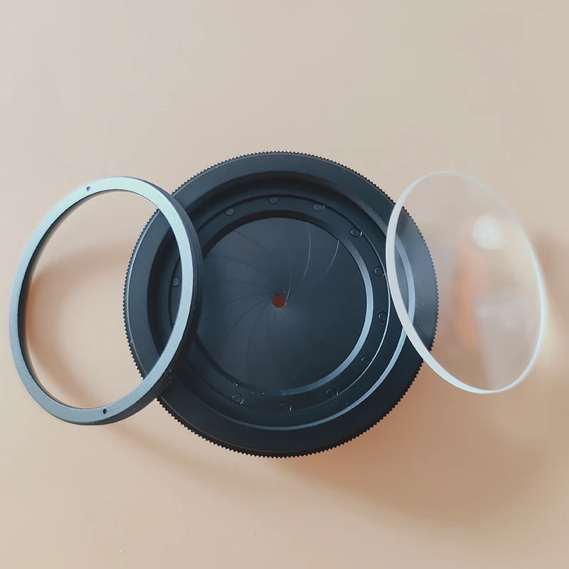 Adjustable 1.5-26mm Iris Diaphragm Mounting thread M30 to M37 DIY Retrofit night vision Adapter Ring with Tempered Glass Lens