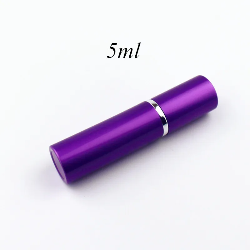 Compact Refillable Perfume Spray Bottle with Aluminum Case, 5ml - 10ml Capacity