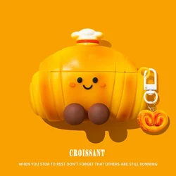 3D Luminous Stars Silicone Earphone Protective Case with Pendant and Soft Cover for FreeClip 2 S (Croissant)