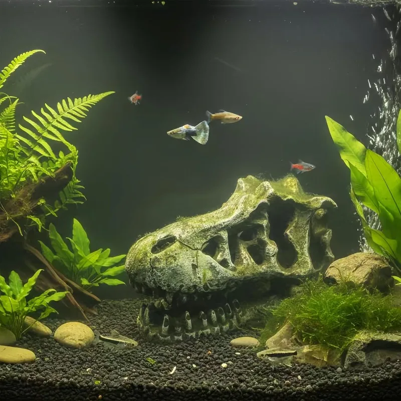 Climbing Pets, Dodging Holes, Fish Tank Landscape Simulation, Dragon Head Fossil, Fish Shrimp House, Aquarium Decoration Crafts