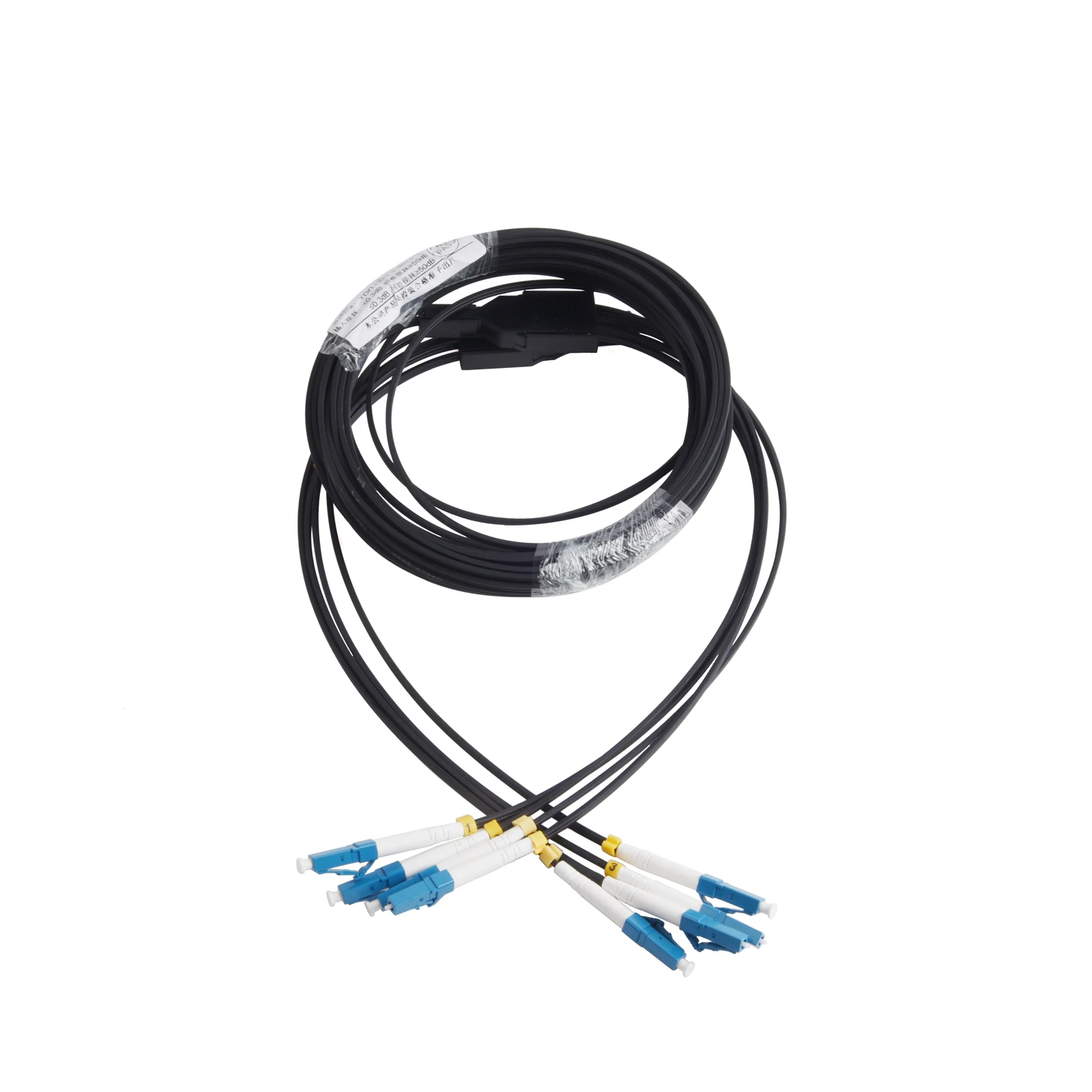UPC 4 LC to 4 LC Fiber Optic Wire Single-mode 4-core Indoor Extension Optical Cable Convert Patch Cord 50M/80M/100M/120M/150M