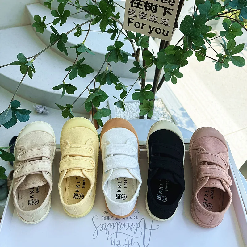 Children's Canvas Shoes 2025 Spring Autumn Water Washed Low Top Casual Soft Sole Breathable Boys' Sandal Girls' High Top Shoes 3