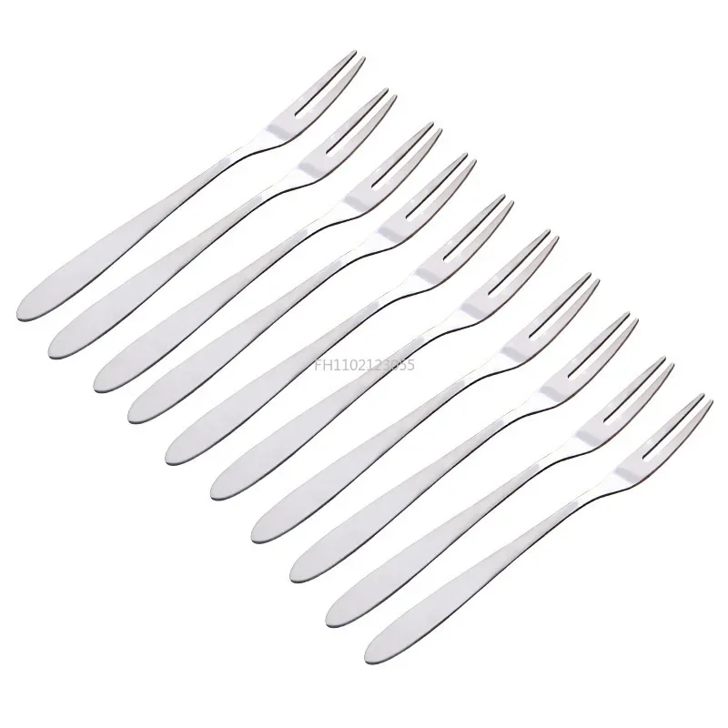 5/10 Pcs Stainless Steel Fruit Forks Dessert Forks Lovely Mini Fork Set Snack Cake Dessert Forks Cafeteria Home Kitchen Flatware