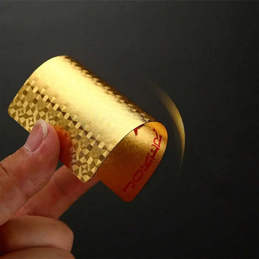 Golden Color Playing Card Game Card Group Waterproof Poker Suit Magic Dmagic Package Board Game Gift Collection Image 5