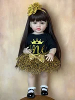 BZDOLL Lifelike 55 CM Soft Silicone Reborn Baby Realistic Girl Doll 22 Inch Princess Toddler Art Bebe Birthday Gifts for Child 2