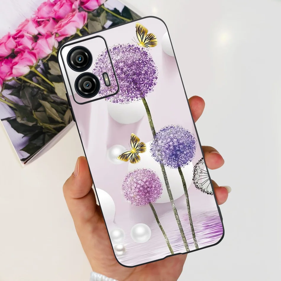 Stylish Pattern Soft TPU Shockproof Black Silicone Phone Case