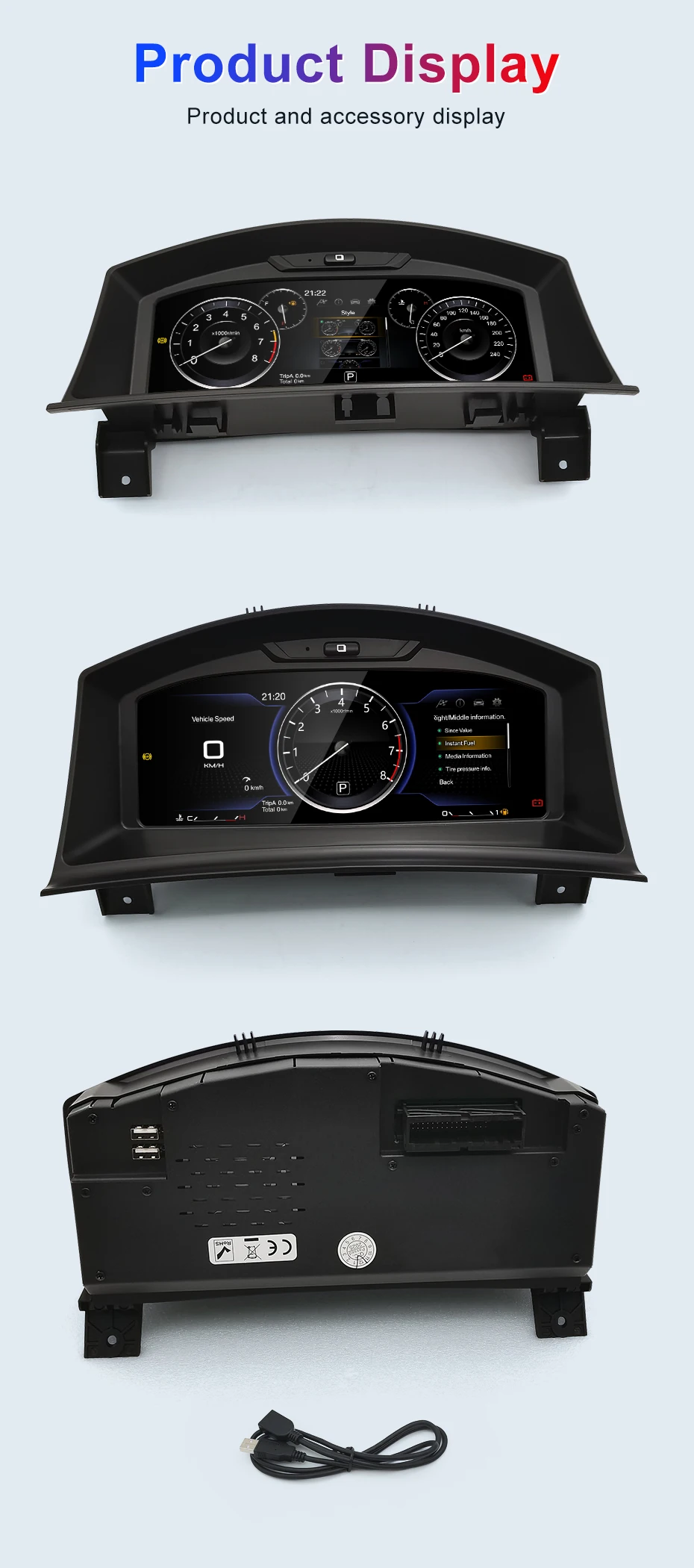 2026 New Product Facroy Price Digital LCD Car Dashboard For BMW Opel Astra H 200
