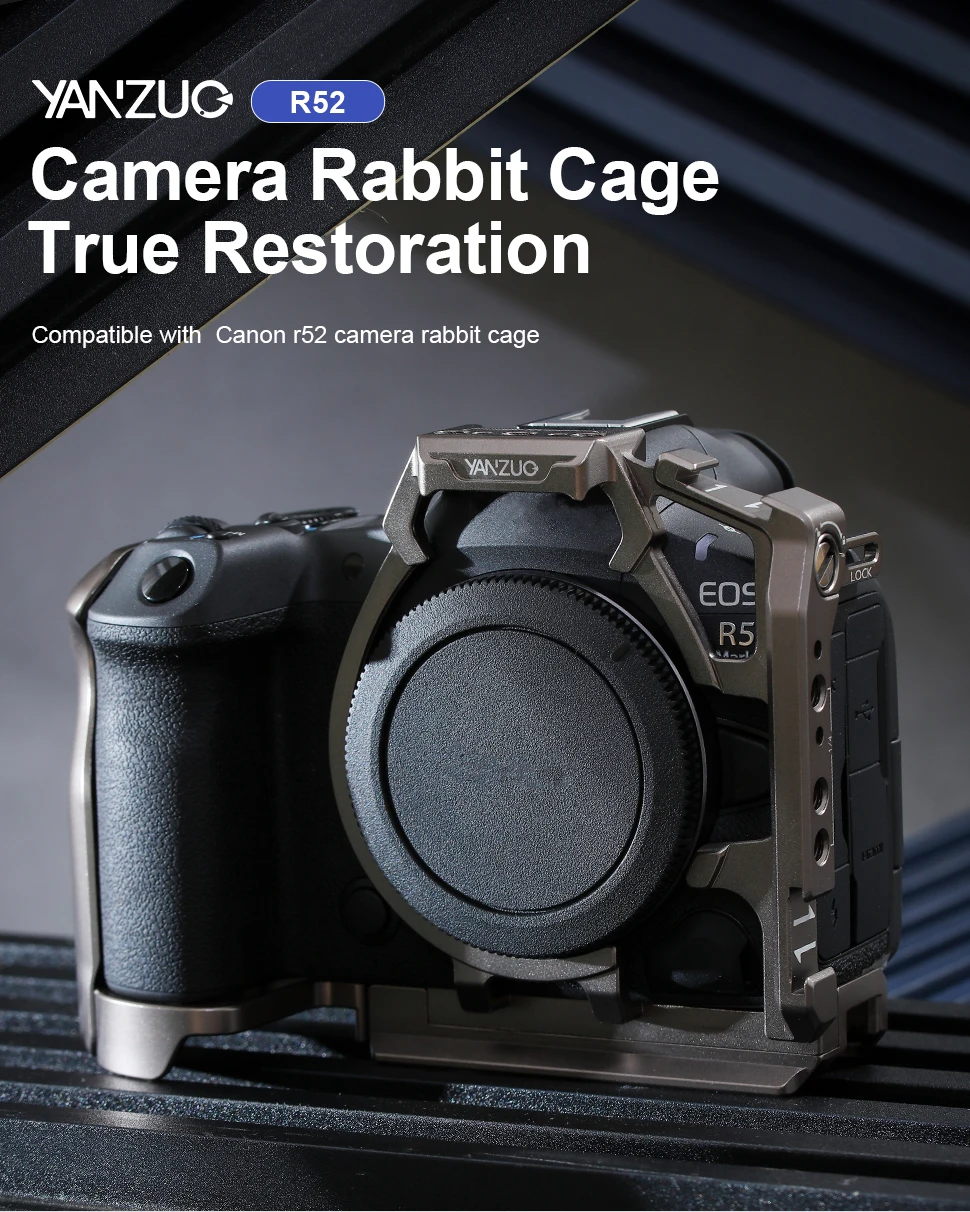 Photography Extended Case for Canon R52 Camera Metal Expansion Stabilizer R52 Ca