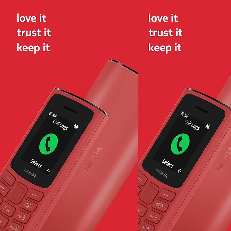 Original New Nokia 105 4G Dual SIM 1020 mAh Battery Ultra-long Standby with Flashlight Games FM Radio Rugged Push-button Phone