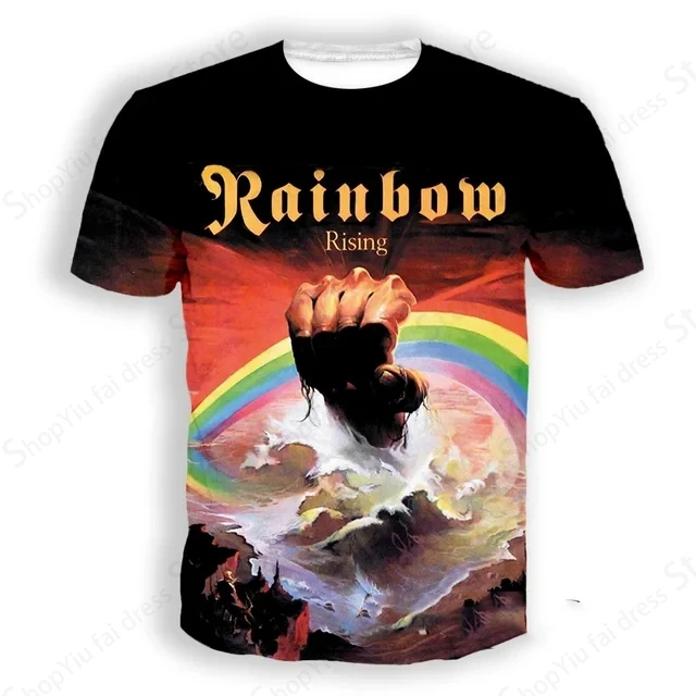 Rock Band Rainbow 3d Print T-shirt Men Women Fashion T-shirt