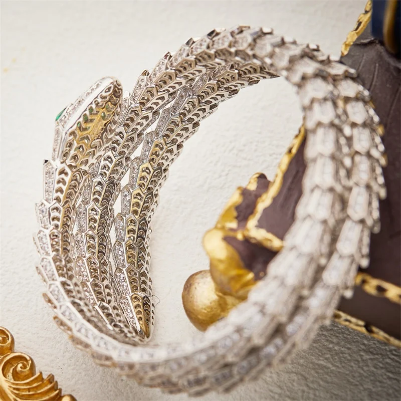 Designer Fashion Copper Jewelry 3A Cubic Zirconia Party Bangle 3