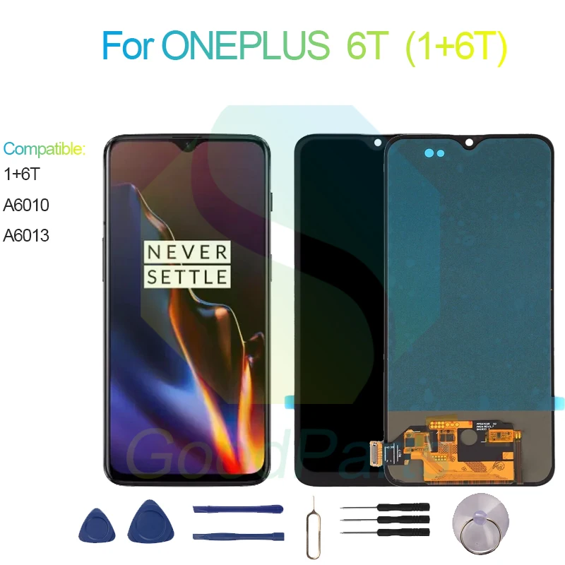 ЖК-дисплей для ONEPLUS 6T, экран 6,41 дюйма, A6010, A6013 1 + 6T, сменный сенсорный дигитайзер в сборе