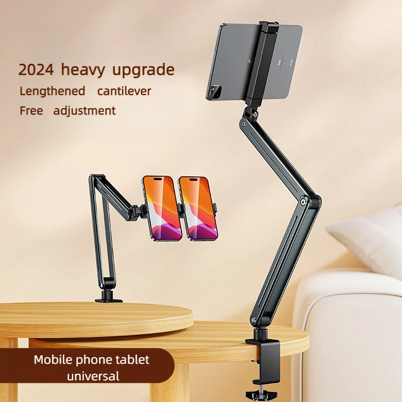 

Mobile Phone and Tablet Desktop Aluminum Cantilever Bracket, 360-degree Rotation Adjustment,for IPhone and IPad Pro Air Holder